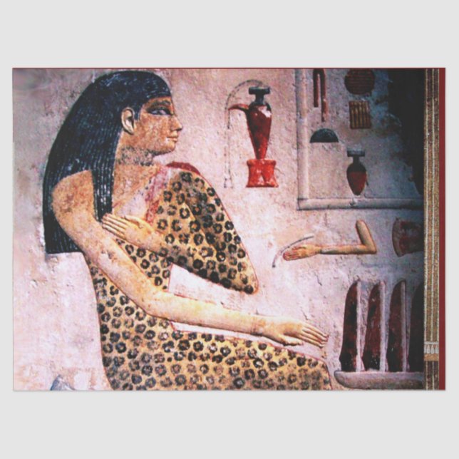 ELEGANT WOMAN ,FASHION AND BEAUTY OF ANTIQUE EGYPT TISSUE PAPER (Front)