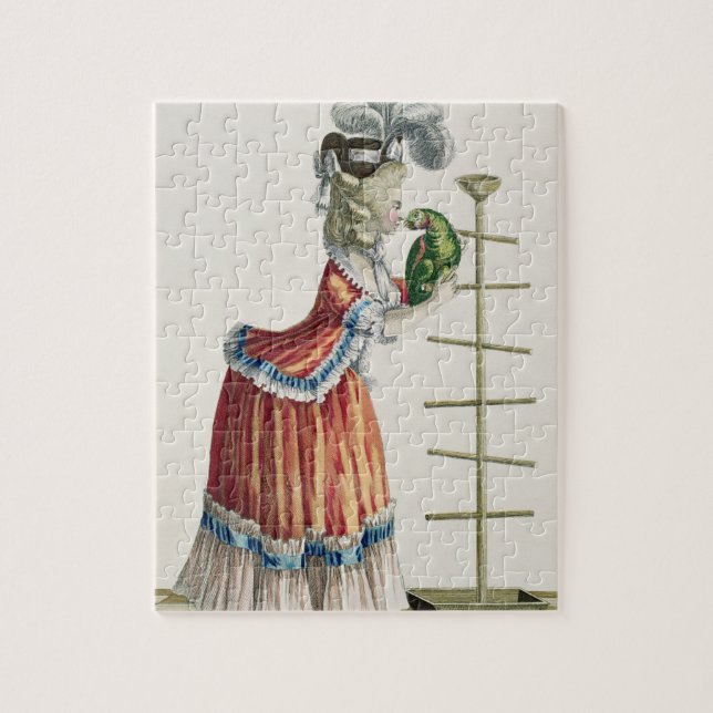 Elegant Woman in a Caraco 'a la Polonaise' and a h Jigsaw Puzzle (Vertical)