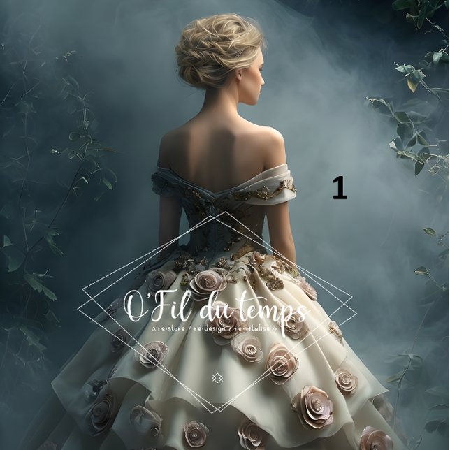 Elegant Woman in Opulent Ball Gown  Tissue Paper (Creator Uploaded)