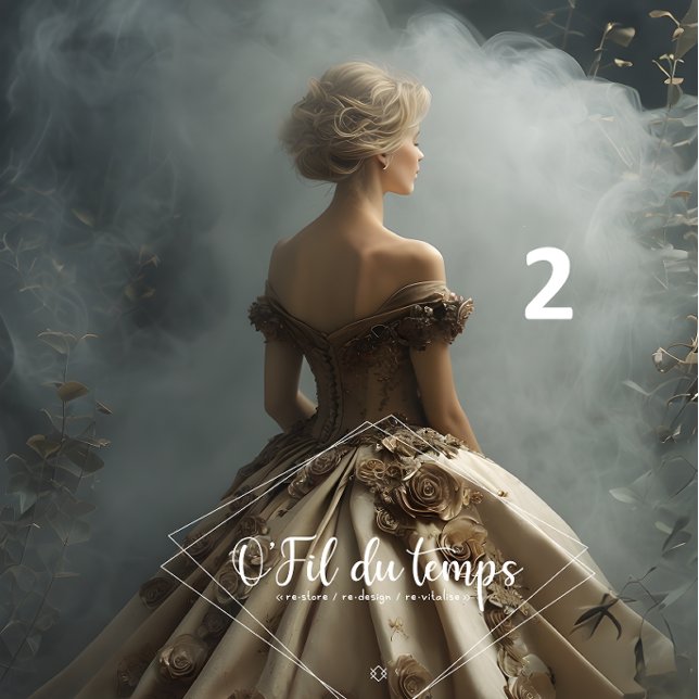 Elegant Woman in Opulent Ball Gown  Tissue Paper (Creator Uploaded)