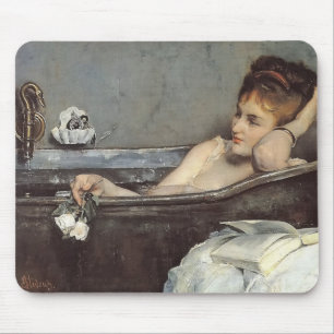 Elegant Woman in the Bath (by Alfred Stevens) Mouse Mat