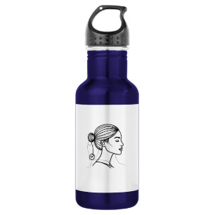 Elegant Woman Line Art 532 Ml Water Bottle