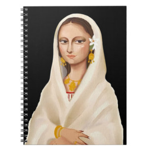 Elegant Woman Portrait   Cultural Art Illustration Notebook
