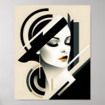 Elegant Woman Portrait Illustration Stylish Art Poster<br><div class="desc">Introducing our "Elegant Woman Portrait Illustration Stylish Art Poster – a visual masterpiece that encapsulates the essence of timeless elegance and sophistication. The poster showcases an enchanting illustration of an elegant and stylish woman, capturing the spirit of the glamourous Art Deco period. It's a visual feast that transforms any space...</div>