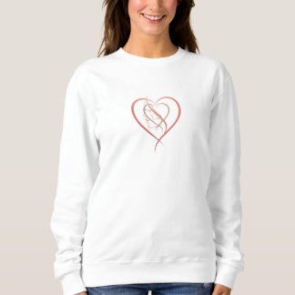 Elegant Woman’s Face Logo with Heart – Minimalist Sweatshirt