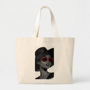 Elegant Woman Tote Bag Fashion Illustration Canv