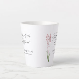 Elegant Womans Pastel Wildflower Retirement Party Latte Mug