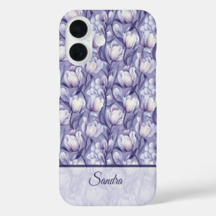 Elegant Women Gift Tulip Custom iPhone 16 Case