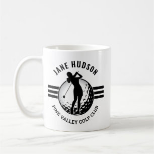 Elegant Women Golfer Design Coffee Mug