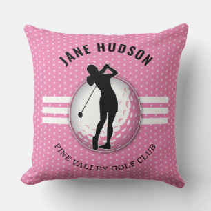 Elegant Women Golfer Design Cushion