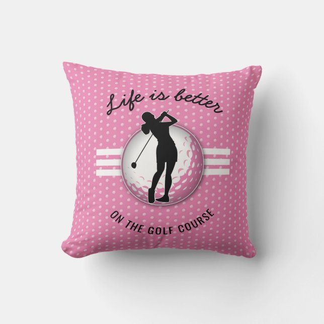 Elegant Women Golfer Design Cushion (Front)