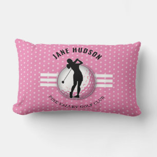 Elegant Women Golfer Design Lumbar Cushion