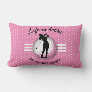 Elegant Women Golfer Design Lumbar Cushion