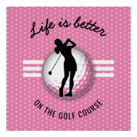 Elegant Women Golfer Design