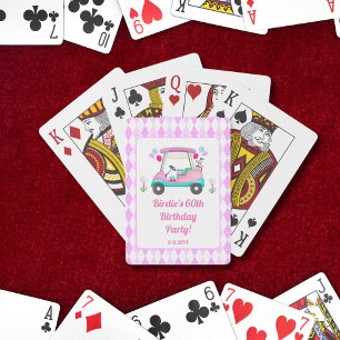Elegant Women's Golf Party Playing Cards
