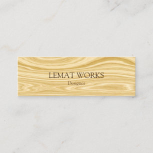 Elegant Wood 3 Mini Business Card