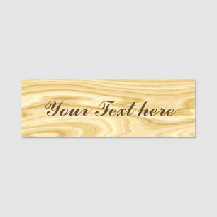 Elegant Wood 3 Name Tag
