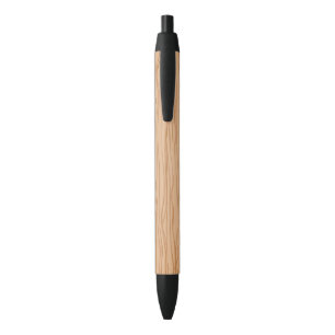 Elegant Wood Art Pattern Stylish Black Ink Pen