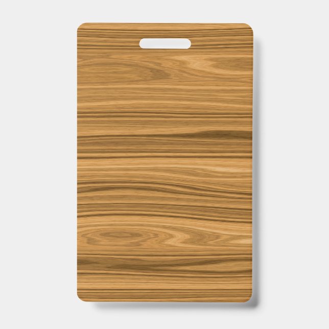 Elegant Wood grain style ID Badge (Front)