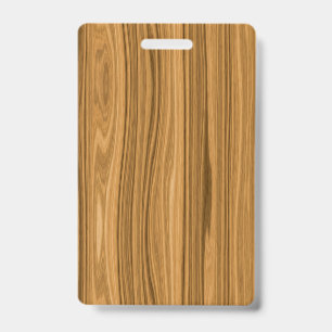Elegant Wood grain style ID Badge