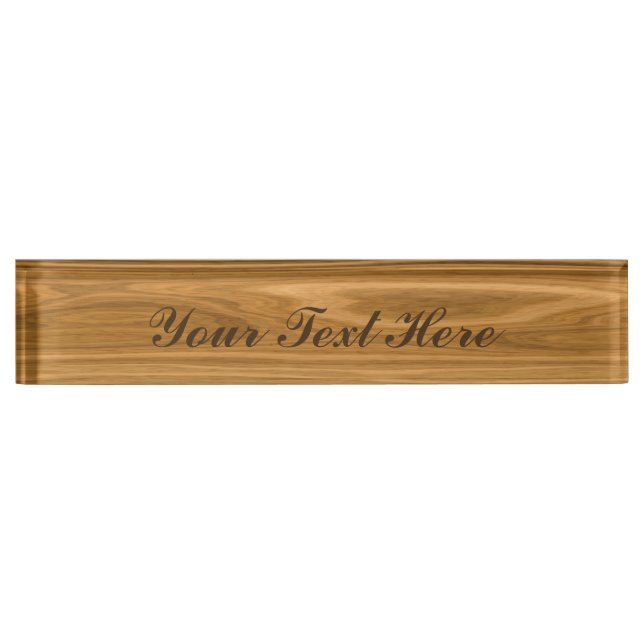 Elegant Wood grain style Nameplate (Front)