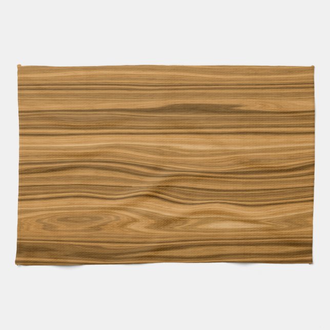 Elegant Wood grain style Tea Towel (Horizontal)
