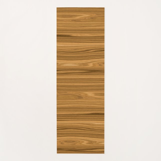 Elegant Wood grain style Yoga Mat (Front)