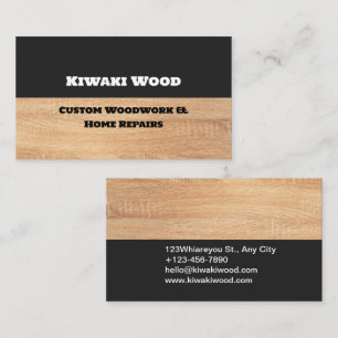 Elegant Wood-Look Flooring Business Card