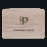 Elegant Wood Look Monogrammed Template Distressed iPad Pro Cover<br><div class="desc">Elegant Wood Look Monogrammed Template Distressed Name Text iPad Smart Cover.</div>