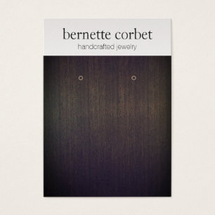 Elegant Wood Soft Silver Earring Display Card