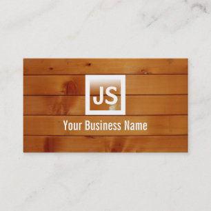 Elegant Wood Stripes Texture Business Card