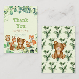 Elegant Woodland Animals Greenery Eucalyptus  Card