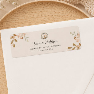 Elegant Woodland Floral Return Address