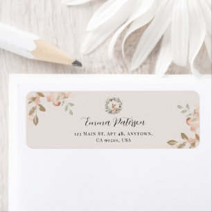 Elegant Woodland Floral Return Address