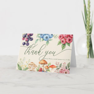 Elegant Woodland Forest Botanical Thank You Card