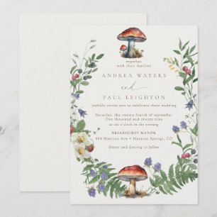 Elegant Woodland   Forest Wedding Invitation