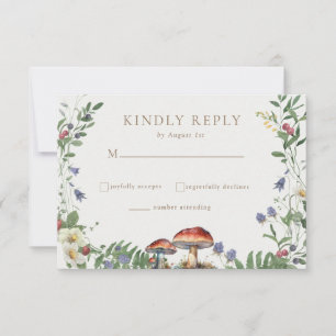 Elegant Woodland   Forest Wedding RSVP Card