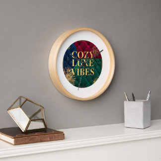 Elegant Wrist Watch with "Cozy Luxe Vibes" Design  Clock