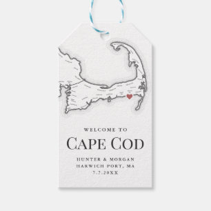Elegant Wychmere Beach Club Wedding Welcome Gift Tags