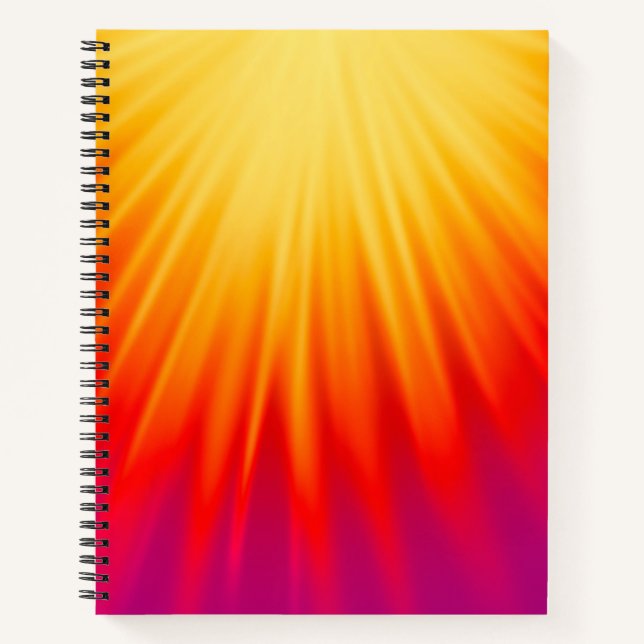 Elegant Yellow and Red Abstract Notebook (Front)