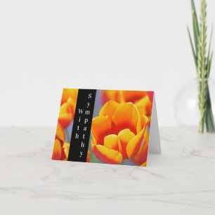 Elegant Yellow and Red Tulip With Sympathy Card