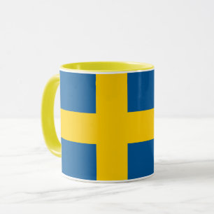 Elegant Yellow & Blue Swedish Flag Mug