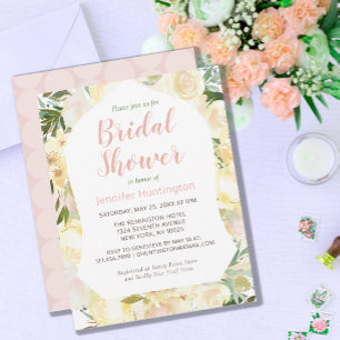 Elegant Yellow Boho Bridal Shower Invitation