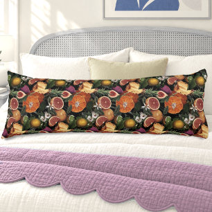 Elegant yellow citrus oranges fruits pattern body cushion