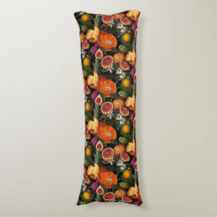 Elegant yellow citrus oranges fruits pattern body cushion