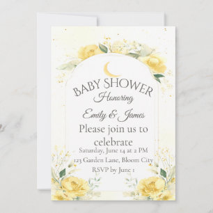 Elegant Yellow Daffodil Baby Shower Invitation