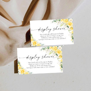 Elegant Yellow Floral Display Shower Enclosure Card