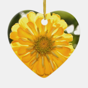 Elegant yellow floral flower daisy ceramic tree decoration