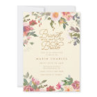 Elegant Yellow Floral Gold Bridal Shower Brunch