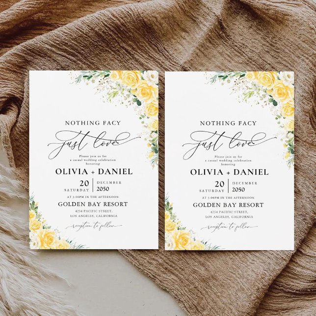 Elegant Yellow Floral Wedding Invitation (Creator Uploaded)